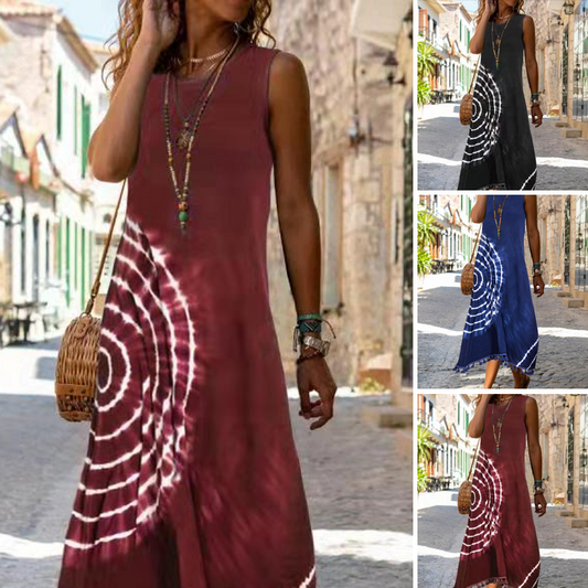 👗 Női alkalmi ujjatlan midi ruha