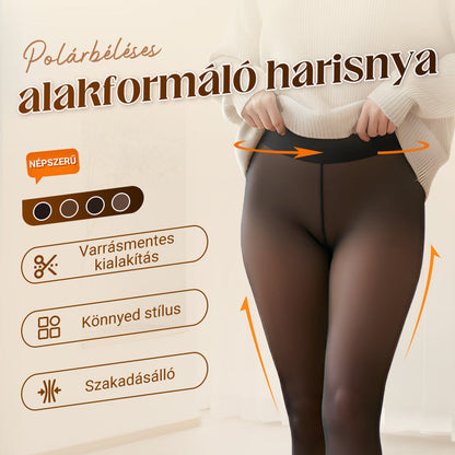 Női termikus leggings, amely kompressziós derékpánttal formálja az alakot