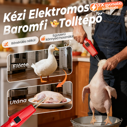 🐔 Elektromos tolltépő – gyors és hatékony baromfi-tisztítás bármikor, bárhol 🏡