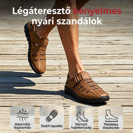 🔥🌬️ Stílusos bőr szandál (EU 38-44) | Raktáron 🚚📦