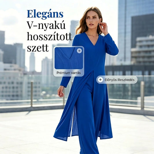 💃Kétrészes alkalmi hosszú felső és alkalmi nadrág😍