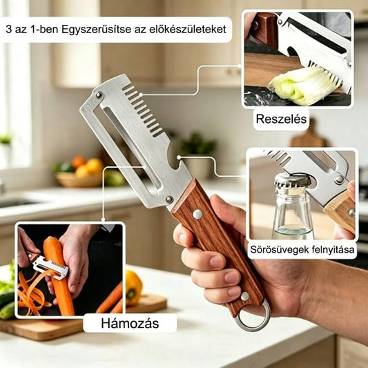 🔪 Gyümölcs- és zöldséghámozó + palacknyitó két az egyben