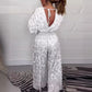 ❤️ Női lélegző, mély V-nyakú, derékig érő, légáteresztő Jumpsuit