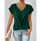 👚 Kényelmes, Rövid Ujjú Elegáns V-nyakú Póló