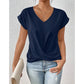 👚 Kényelmes, Rövid Ujjú Elegáns V-nyakú Póló
