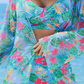 🌼 Női divat többszínű nyomtatott bikinis fürdőruha 3 részes készlet