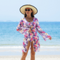 🌼 Női divat többszínű nyomtatott bikinis fürdőruha 3 részes készlet