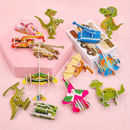 🦗 DIY rajzfilm 3D összerakós puzzle – 25 db/készlet | Kreatív, fejlesztő játék – Utánvét 🧩✨