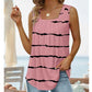 👚Női nyári ujjatlan, négyzet alakú nyakú mintás camisole felső