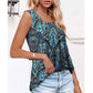 👚Női nyári ujjatlan, négyzet alakú nyakú mintás camisole felső