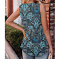 👚Női nyári ujjatlan, négyzet alakú nyakú mintás camisole felső