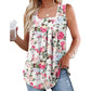 👚Női nyári ujjatlan, négyzet alakú nyakú mintás camisole felső