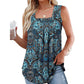 👚Női nyári ujjatlan, négyzet alakú nyakú mintás camisole felső