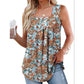 👚Női nyári ujjatlan, négyzet alakú nyakú mintás camisole felső