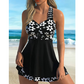 🏝️【S-4XL】👙 Női virágos egyrészes fürdőruha 🌊 (rövidnadrággal)