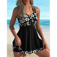 🏝️【S-4XL】👙 Női virágos egyrészes fürdőruha 🌊 (rövidnadrággal)