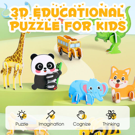 👶3D oktatási puzzle gyerekeknek