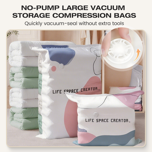 📦✨ Nagy méretű vákuumzsákok tároláshoz – pumpa nélküli tömörítés