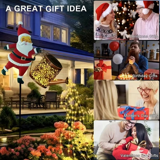 🎁Teremts ünnepi hangulatot! 🎅 Mikulás napelemes lámpa – varázslatos fény tölti be kertedet ünnepi ragyogással. ✨