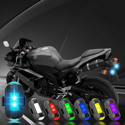 🏍️🚨Vezeték nélküli LED villogó fény járművekhez