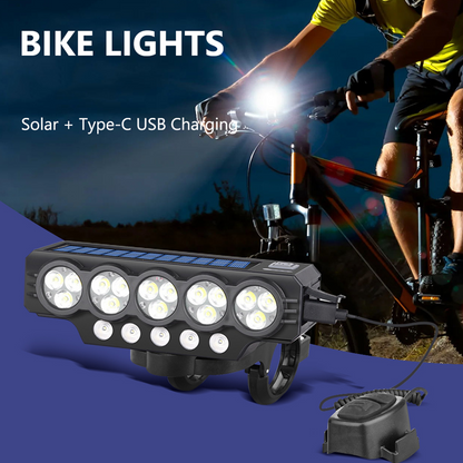 🚴Napelemes és USB-ről tölthető kerékpárlámpa