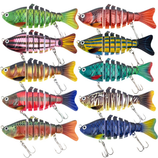 🎣 Többszegmentű, bionikus úszású horgászcsali🐟