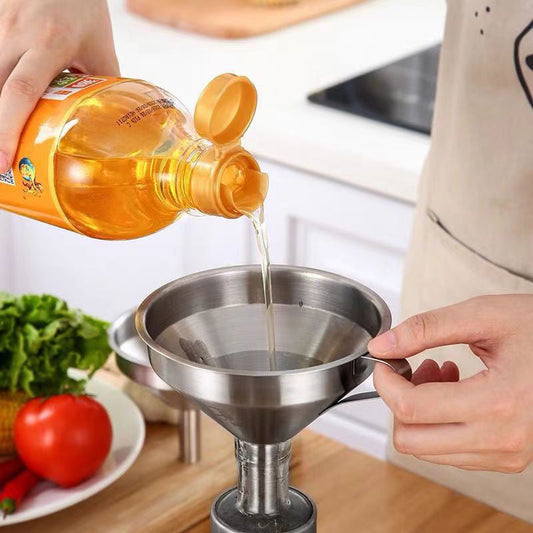 🔥 Rozsdamentes acél tölcsér szűrővel