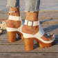 👠👣 Bokapántos, vastag sarkú platform szandál 💖