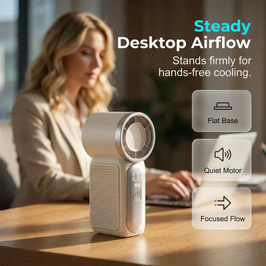 ❄️ Győzze le könnyedén a hőséget – Mini kézi ventilátor LED kijelzővel és 6 sebességgel – Utánvétes 💨😍