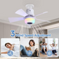 🌈Intelligens mennyezeti ventilátor világítással, RGB-vel és Bluetooth-hangszóróval