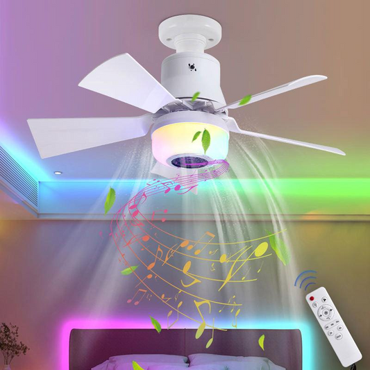 🌈Intelligens mennyezeti ventilátor világítással, RGB-vel és Bluetooth-hangszóróval