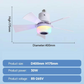 🌈Intelligens mennyezeti ventilátor világítással, RGB-vel és Bluetooth-hangszóróval