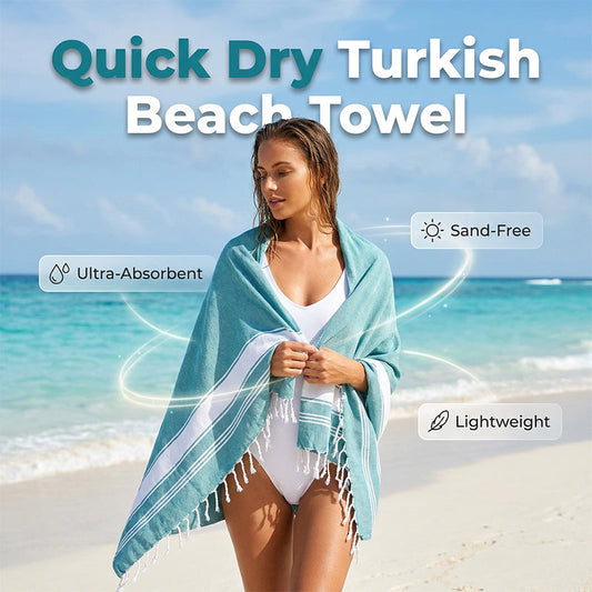 🏖️☁️ Prémium minőségű, homokmentes török pamut peshtemal ✨