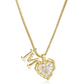 💖 ✨ Szív alakú betűs nyaklánc cirkónia kövekkel – Személyre szabott monogram, titán acél lánc 💍