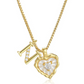 💖 ✨ Szív alakú betűs nyaklánc cirkónia kövekkel – Személyre szabott monogram, titán acél lánc 💍