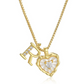 💖 ✨ Szív alakú betűs nyaklánc cirkónia kövekkel – Személyre szabott monogram, titán acél lánc 💍
