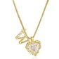 💖 ✨ Szív alakú betűs nyaklánc cirkónia kövekkel – Személyre szabott monogram, titán acél lánc 💍