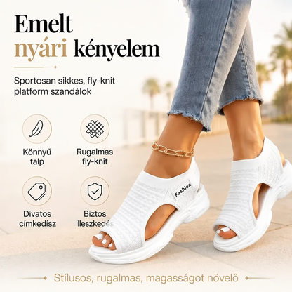 👡Női kényelmes kötött platform szandál – Légáteresztő, puha talp, kényelmes viselet✨