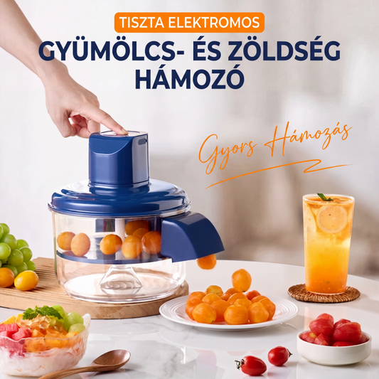 🥔 Átlátszó elektromos gyümölcs- és zöldséghámozó😎✨