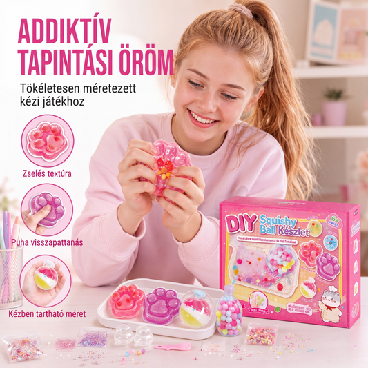 🍦🎨 DIY macskakörmös mintájú sült jég squishy játékkészlet gyerekeknek 🐾