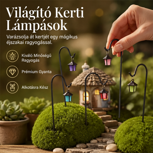 🌿✨ Sötétben világító növénykarók – 7 szín, prémium minőségű műgyanta és masszív vasak 🌙🌈 | Varázslatos kerti dekoráció