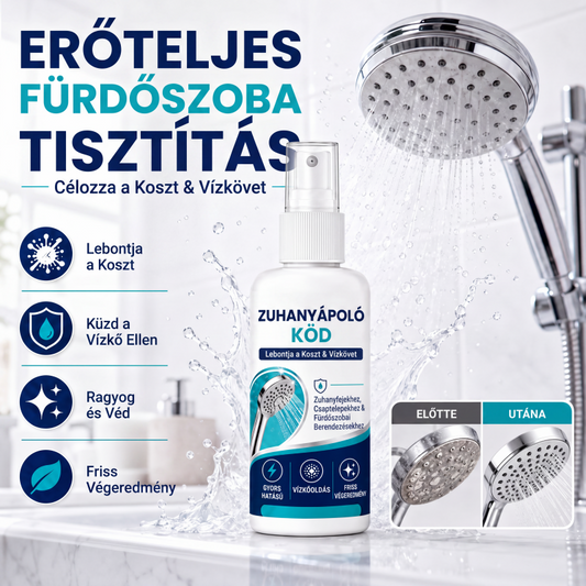 🚿✨Gyorsan eltávolítja a zuhanykabinból a vízkövet – feloldja a makacs ásványi lerakódásokat és a kemény vízből származó foltokat🧼💪